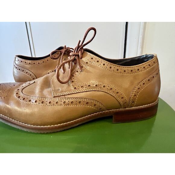 Rockport Walkability Wingtip Lace Up Oxford Brown Leather Men 13 Dress Shoe - Picture 9 of 14